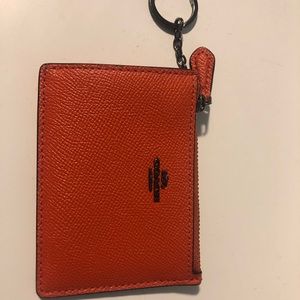 Coach Skinny Mini Orange Card Case